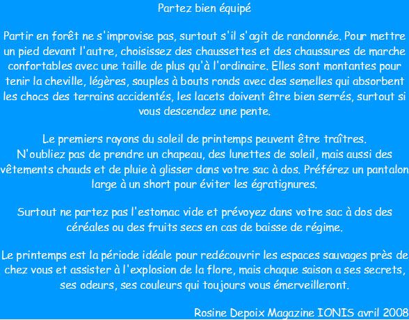 Partez équipé